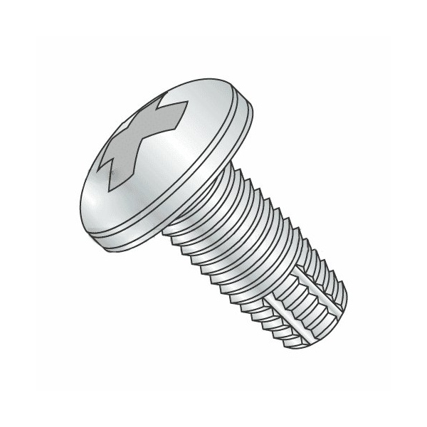 Newport Fasteners Thread Cutting Screw, #10-24 x 3/8 in, Zinc Plated Steel Pan Head Phillips Drive, 8000 PK 883542-8000 - main
